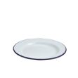 Picture of Enamel Wide Rim Plate White & Blue 24cm