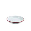 Picture of Enam Rice/Pasta Plate White w Red Rim 20cm