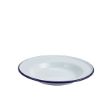 Picture of Enamel Deep Plate White & Blue 24cm