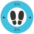Picture of Safe Distance 2 Metre Floor Graphic (10pck)