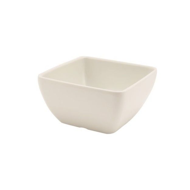 Picture of White Melamine Curved Square Bowl 10.5cm
