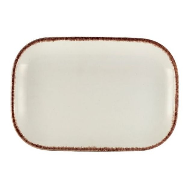 Picture of Terra StoneW Sereo Brown Rect Plate 29x19.5cm