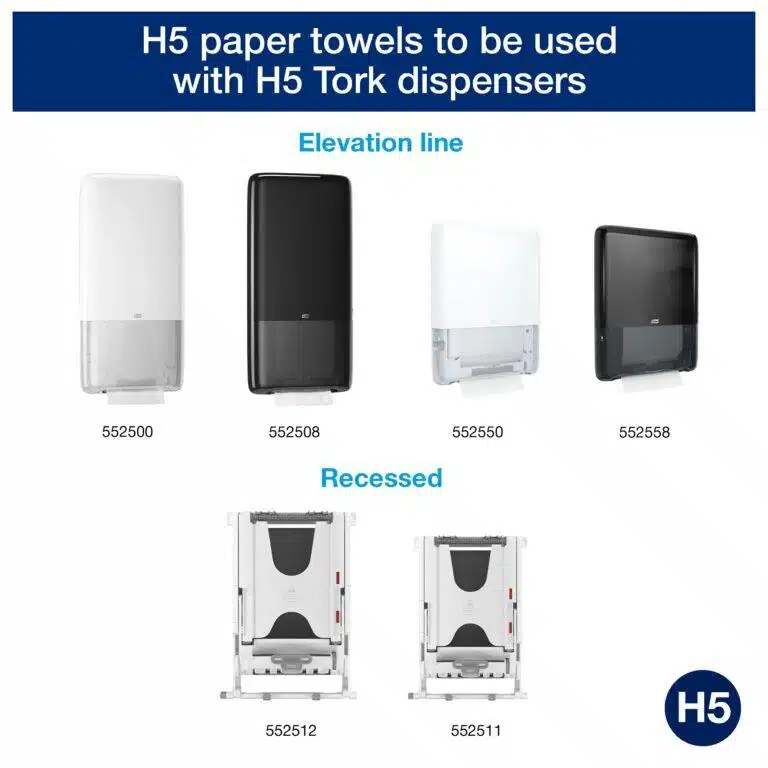 Picture of Tork PeakServe Continuous Paper Hand Towels White H5,Large pack of 4,920 sheets.