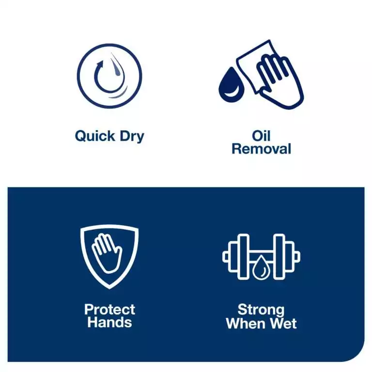 Picture of Tork Industrial Heavy-Duty Wiping Paper Blue W1, High Absorbency, 1 x 750 sheets, 130080