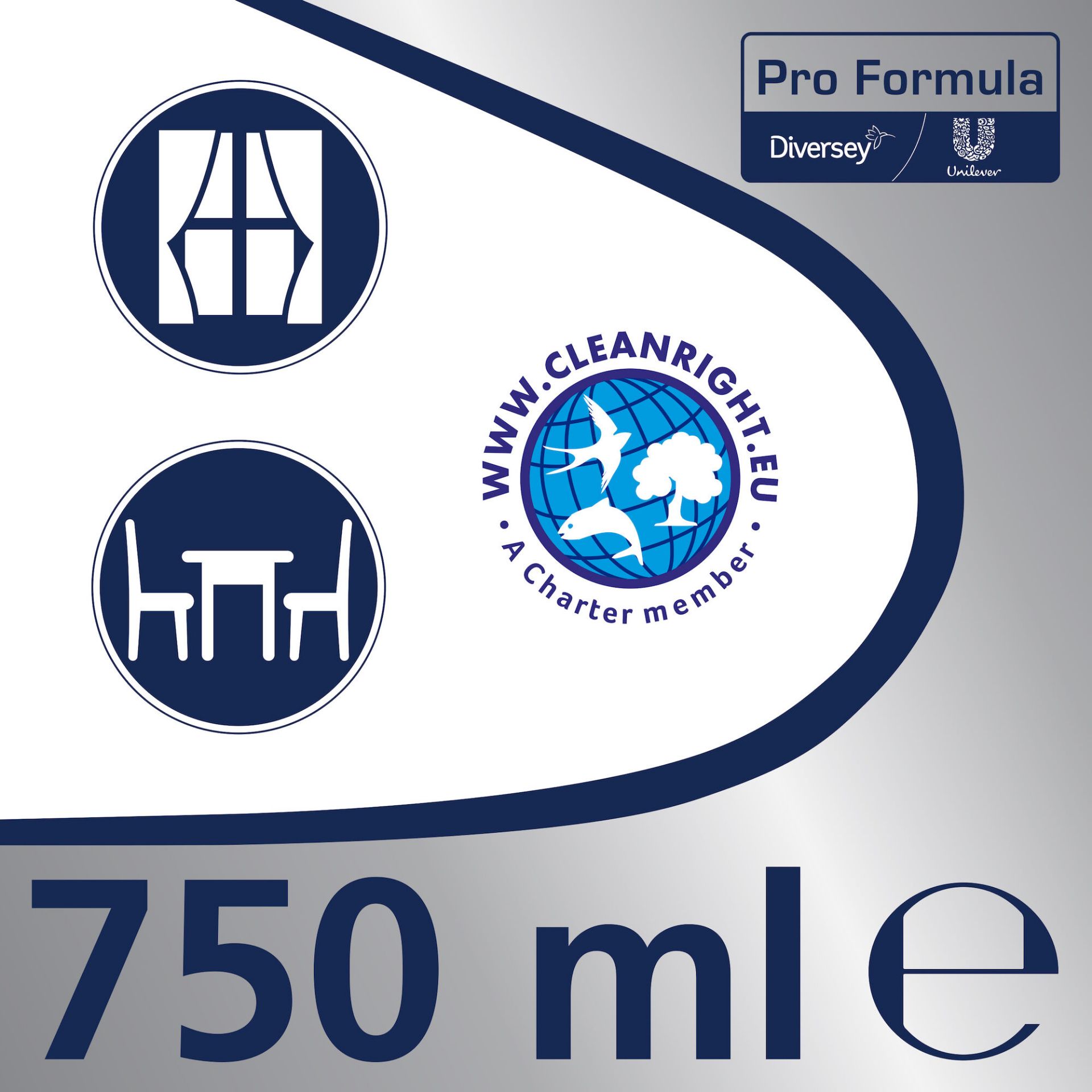 Picture of Cif Pro Formula Glass & Multi Surface Cleaner 6x0.75L - Glass, window and non porous surface cleaner 