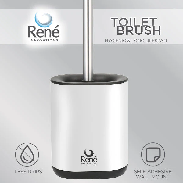 Picture of René 3 in1 Stainless Steel, Flexible Toilet Brush & Holder