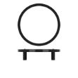 Picture of Black Luxor Metal "Round" Riser 28.5 x 7cm 285 x 70mm (Dia x H)