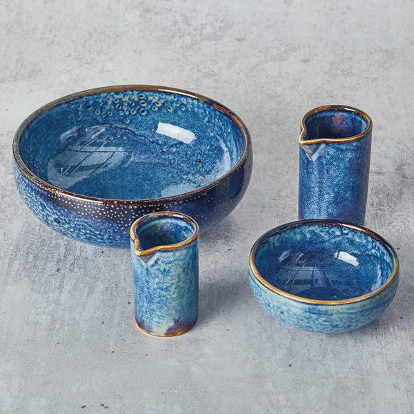 Picture of Terra Porcelain Aqua Blue Straight Sided Jug 10cl/ 3.5oz