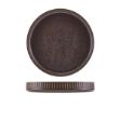 Picture of Terra Porcelain Black Fluted Prese Plate 21cm