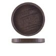 Picture of Terra Porcelain Black Fluted Presentation Plate 26cm 25 x 3.5cm (Dia x H)