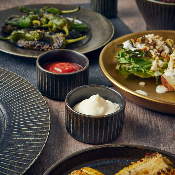 Picture of Terra Porcelain Black Fluted Ramekin 7cl/2.5oz 6.8 x 4.1cm (Dia x H)