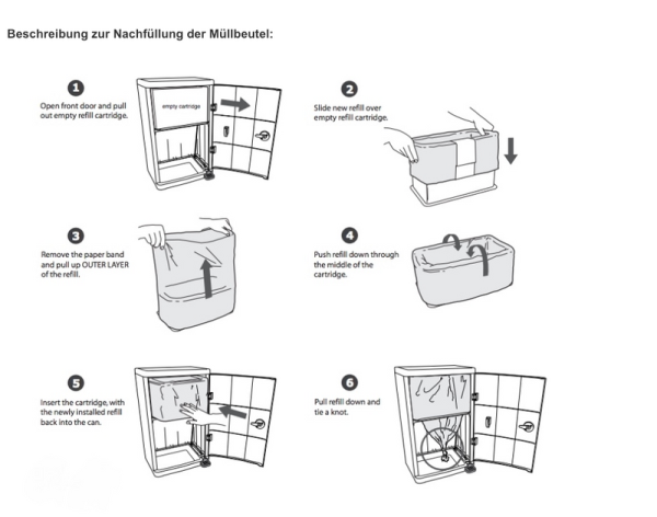 Picture of Nappy Bin System, no smell system with double sealing bag system. 43L 