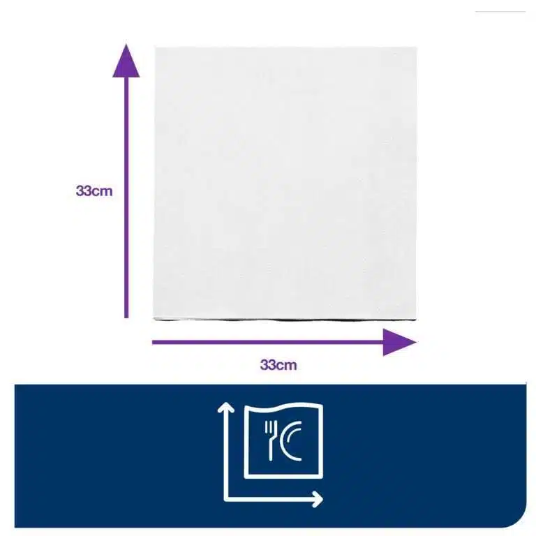 Picture of Tork White Lunch Napkin 4fold 2ply 2,000 pk