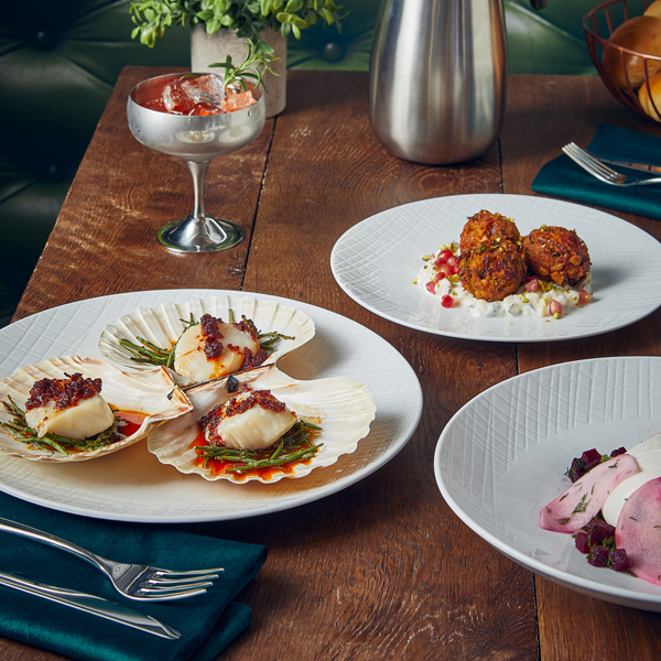 Picture of Incise Porcelain Lavara Coupe Plate 28cm 4pk