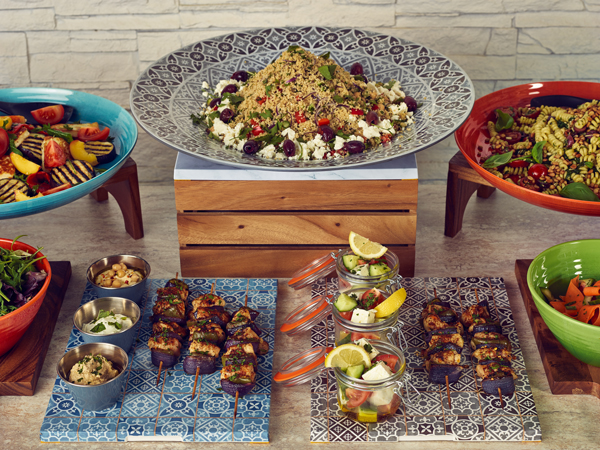 Picture of Blue Marrakesh Melamine GN1/1 Slab 