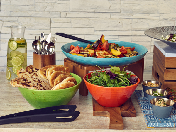 Picture of Orange Glazed Melamine Casablanca Bowl 24.5 x 10cm 245 x 100mm (Dia x H) 2.6L