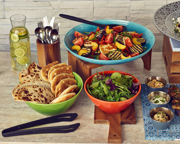 Picture of Light Blue Glazed Melamine Casablanca Bowl 20.5 x 9.5cm 205 x 95mm (Dia x H) 1.6L