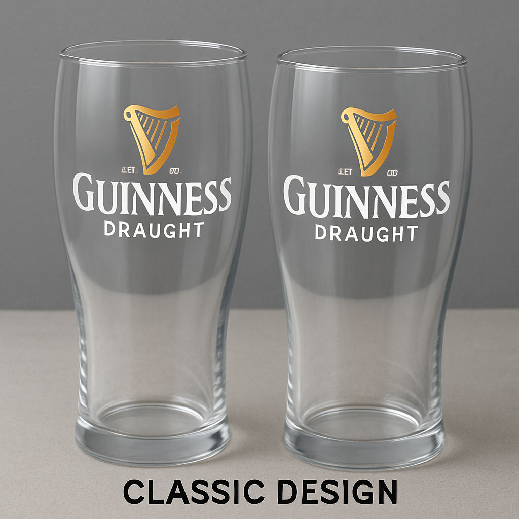 Picture of Guinness Pint Glass Classic Style (Retro Guinness Glass) 20 oz 1 pint