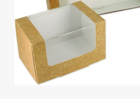Picture of Kraft Cake box with window 19x10x10cm (50/case) 
