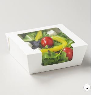 Picture of Small White Food box with window  12x12x4.5cm 360pk